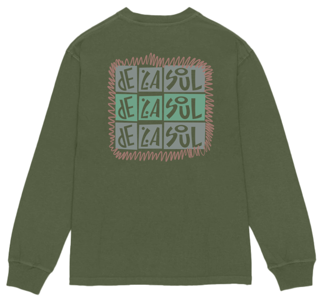 Repeating Logo Long Sleeve Back