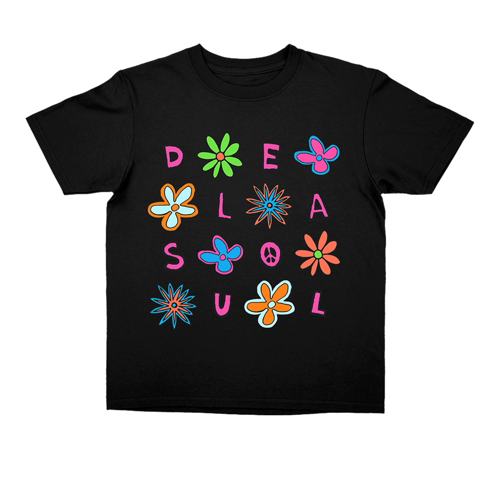 Checkered Daisy Black Toddler T-Shirt