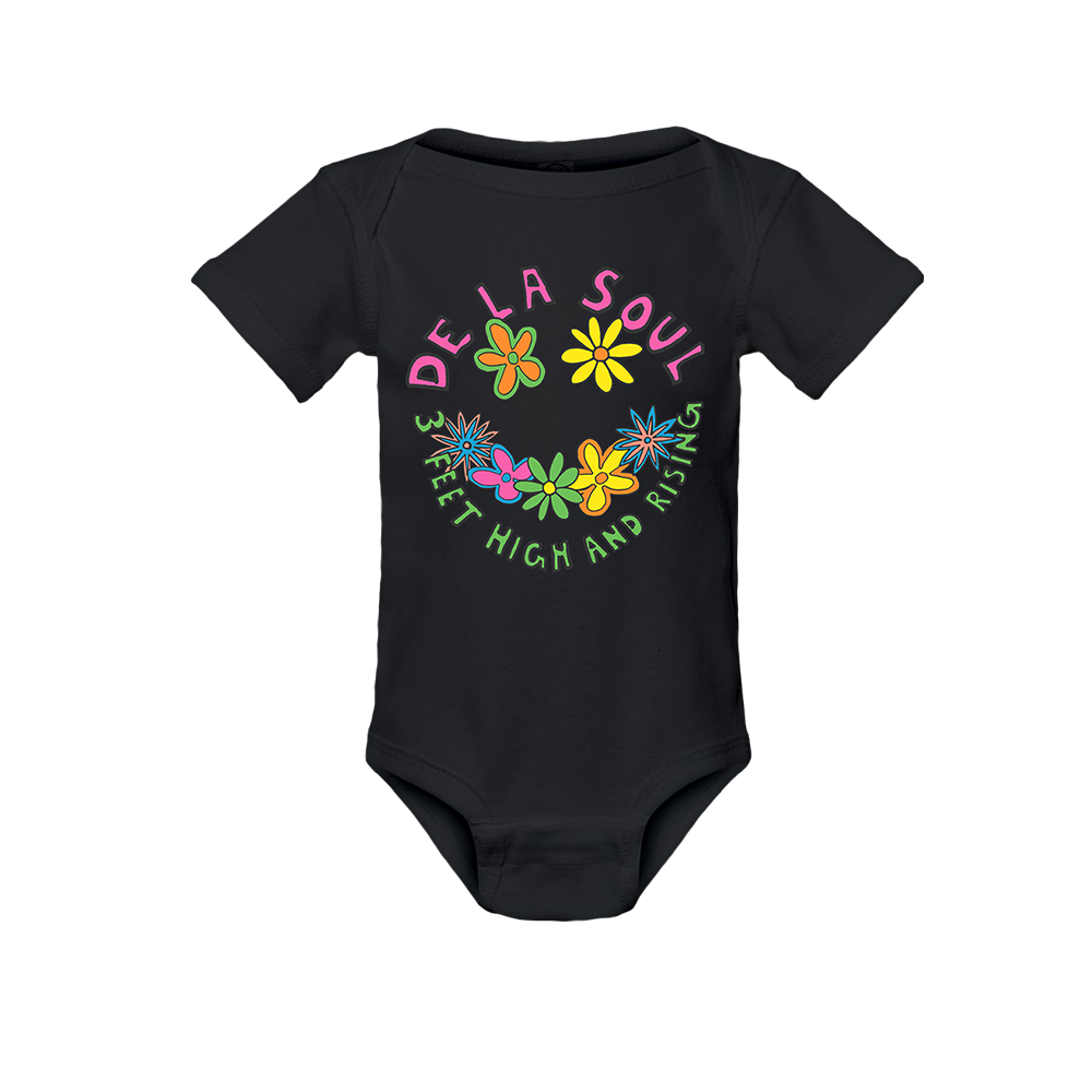 3 Feet Floral Smiley Onesie