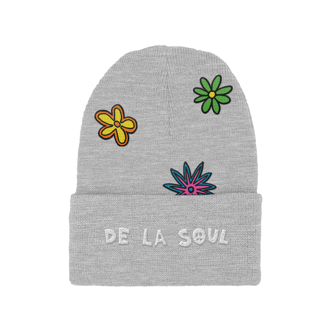 Floral Grey Beanie