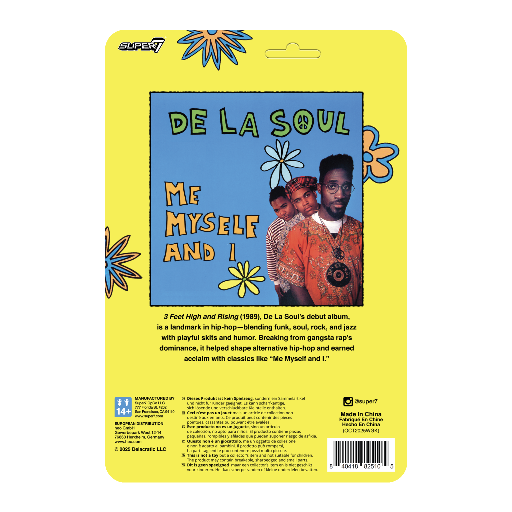 Super7 x De La Soul: Vincent "Maseo" Mason ReAction Figure Package Back