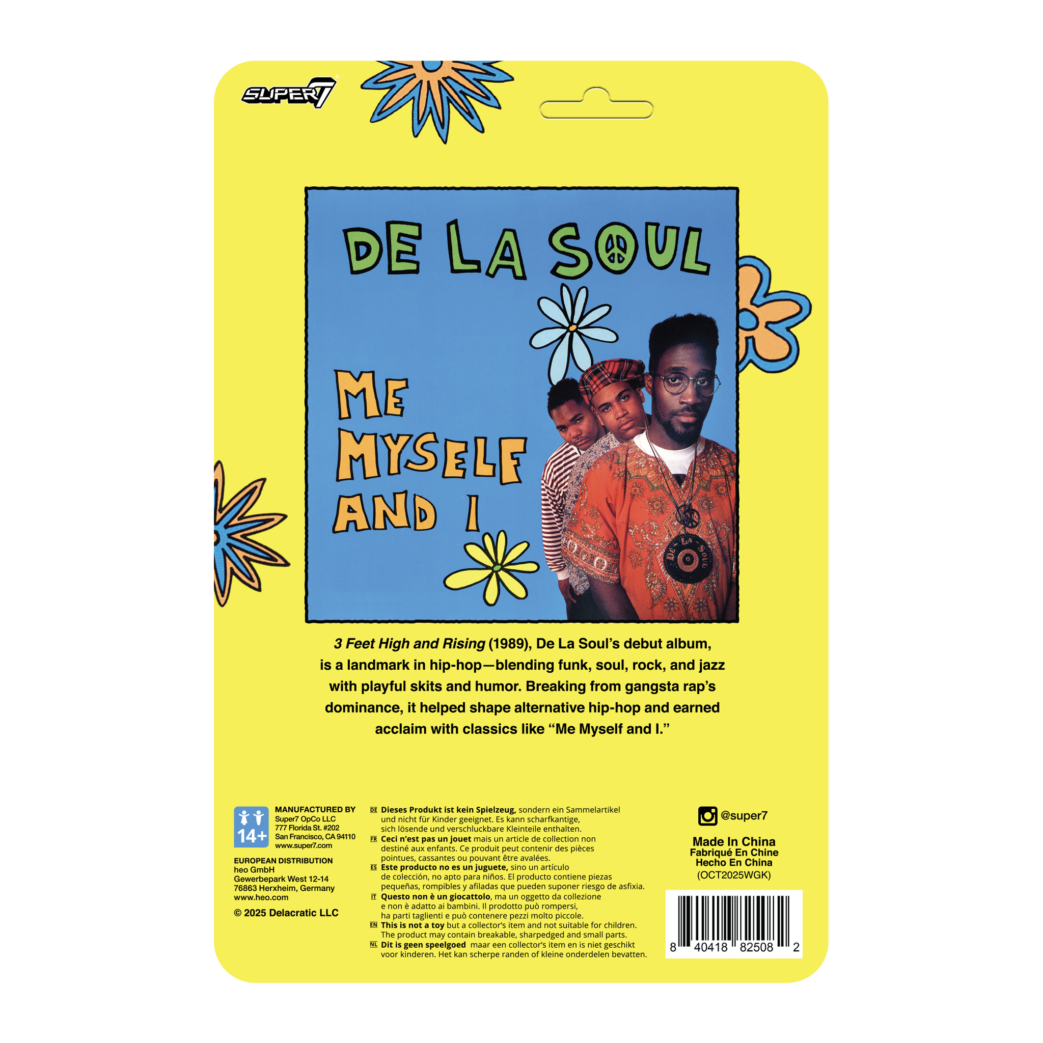 Super7 x De La Soul: Kelvin "Posdnuos" Mercer ReAction Figure Package Back
