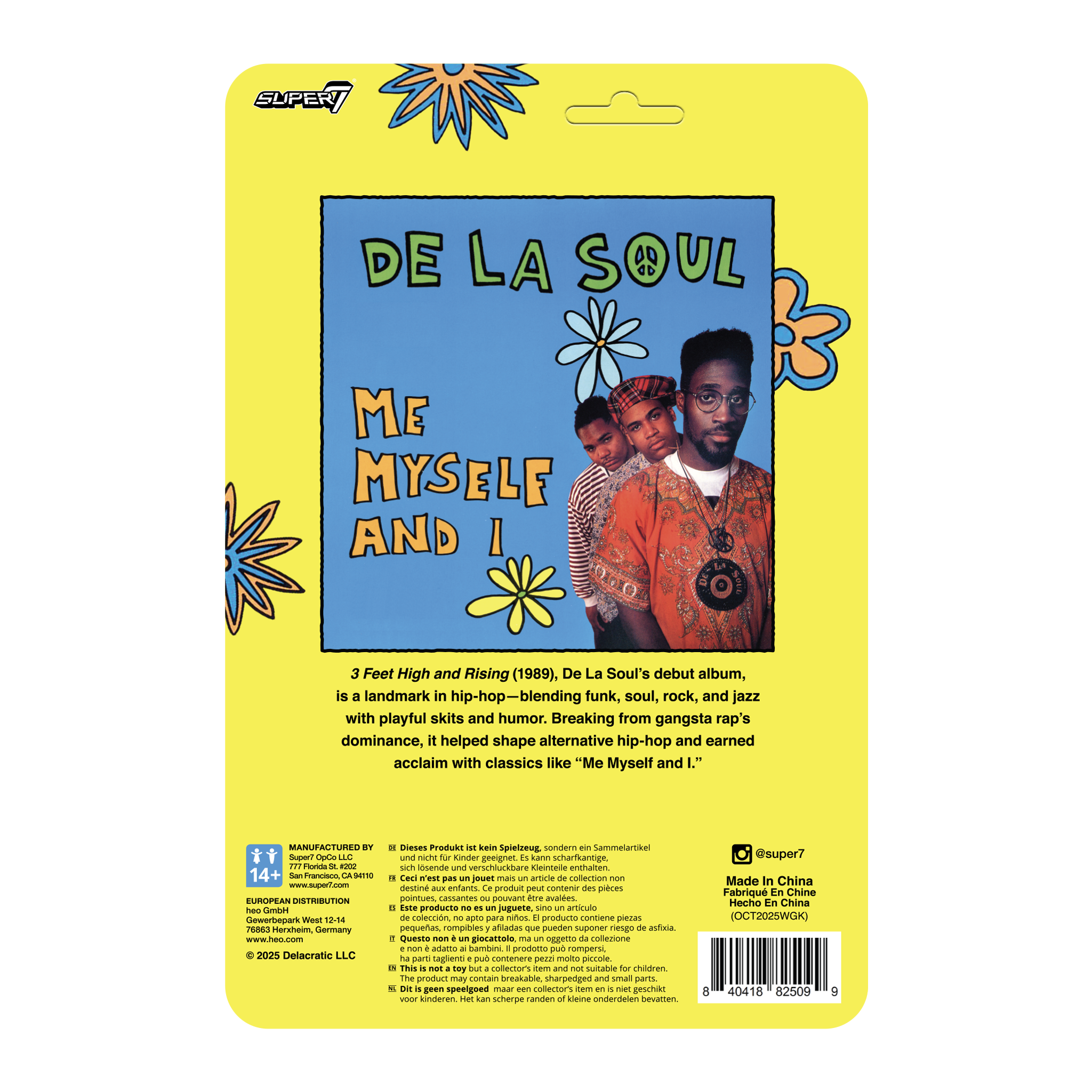 Super7 x De La Soul: David "Trugoy the Dove" Jolicoeur ReAction Figure Package Back